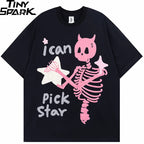 Devil Skull Graphic T-Shirt — front view
