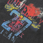 Vintage Black Graffiti Faded T-Shirt — front view