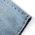 Wide Vintage Loose Denim Shorts — fabric close-up