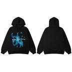 Black Shadow Graphic Hoodie — flat lay