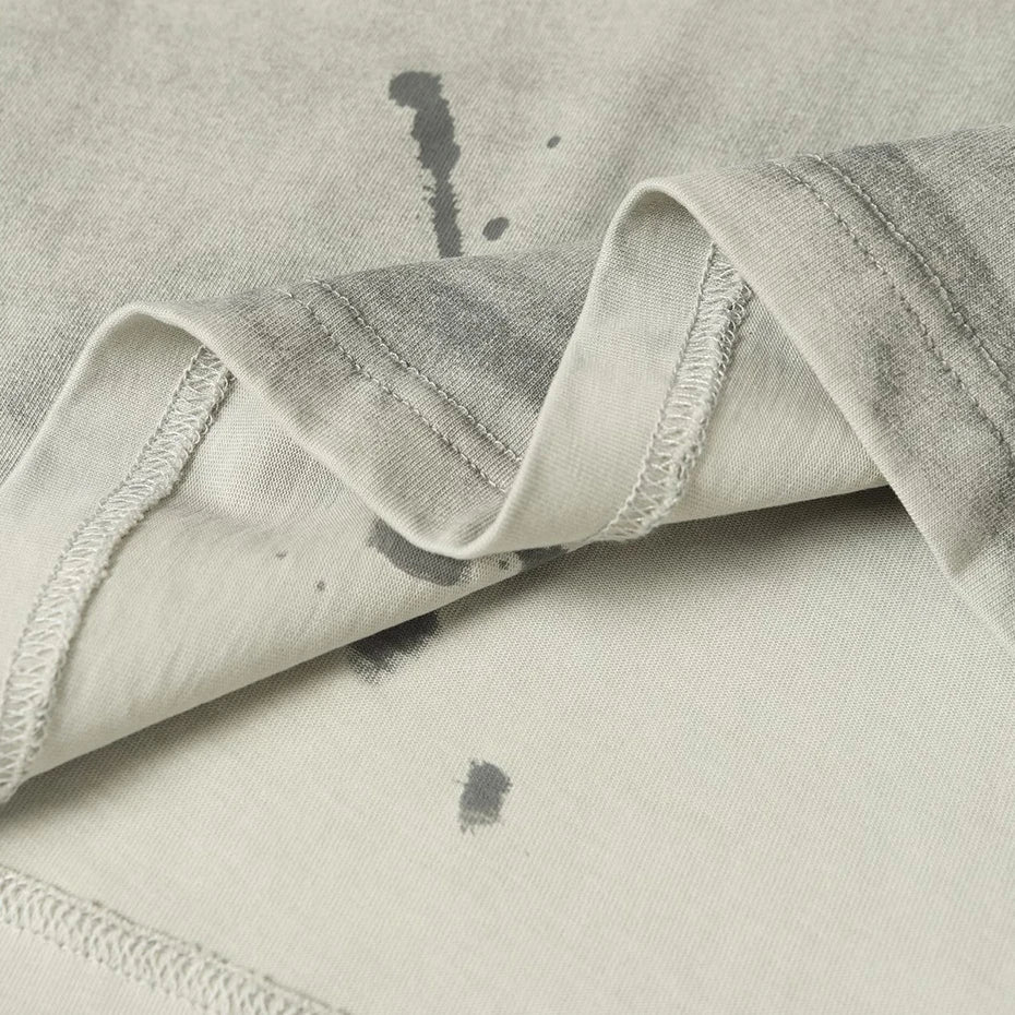 Vintage Color Block Oversized T-Shirt — fabric close-up