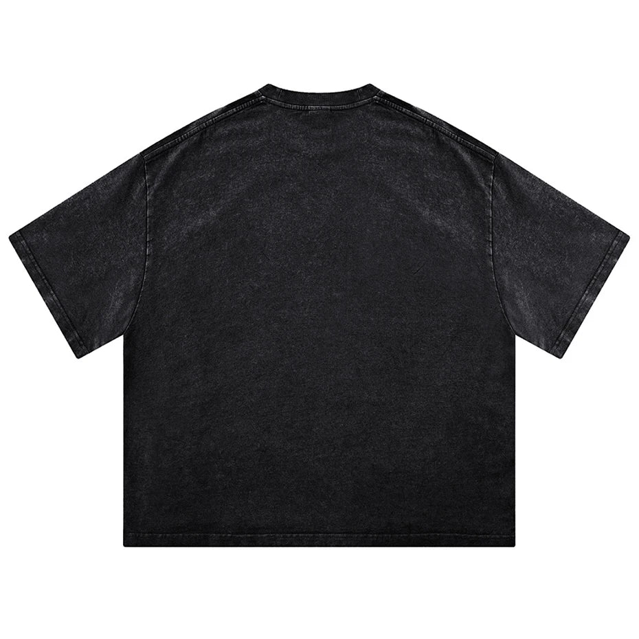 Y2K Vintage Patchwork Oversized T-Shirt — front view