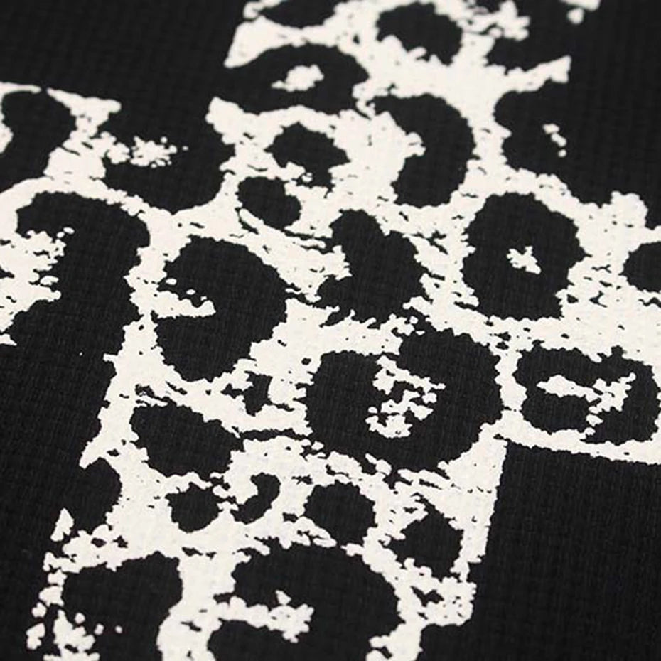 Patchwork Loose Long Sleeve Tee — detail shot