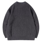 Y2K Black Knit Loose Sweater — front view