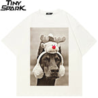 Beige Doberman Dog Graphic T-Shirt — front view