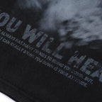 Soulmate Vintage Black Shadow Graphic Oversized T-Shirt — back view