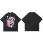 Retro Black Face Washed T-Shirt — side view