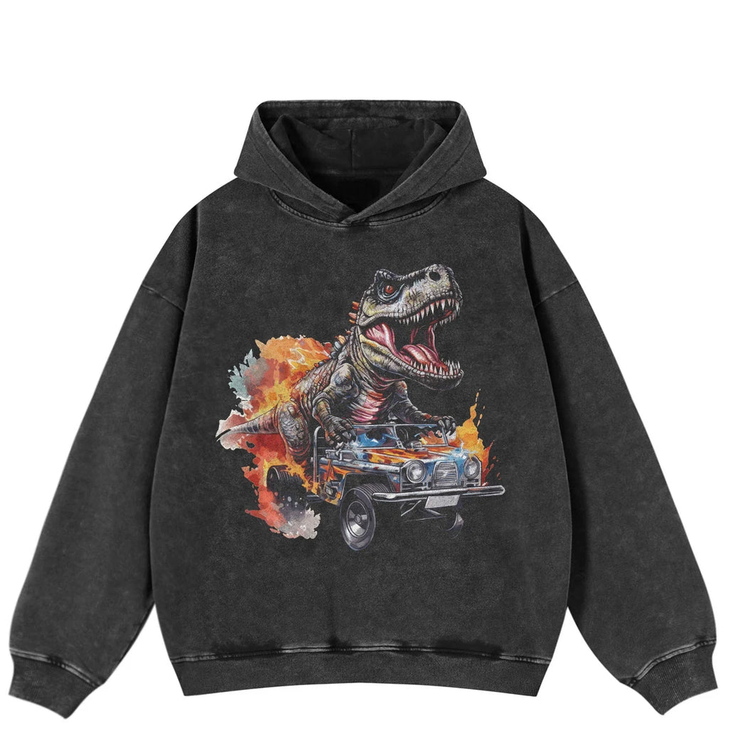 Black Doberman Dog Graphic Hoodie — fit shot