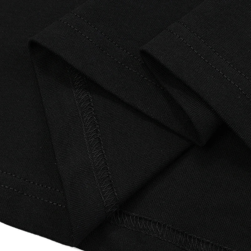 Black Astronaut Graphic T-Shirt — fabric close-up
