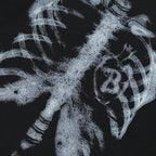 Graphic Black Skeleton Faded T-Shirt — detail shot