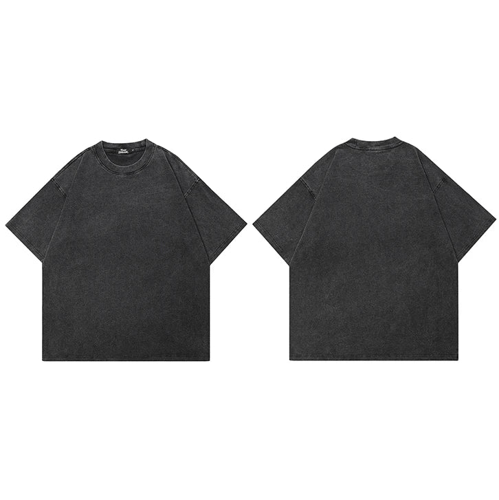 Plain Solid Color Loose T-Shirt — side view