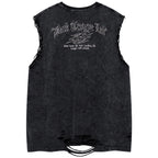 Vintage Embroidered Oversized Vest — detail shot