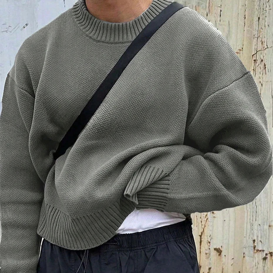 Sweaters Y2K Knit Oversized Sweater — back view