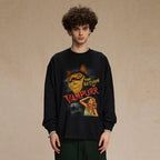 Movie Black Cat Graphic Long Sleeve Tee — front view