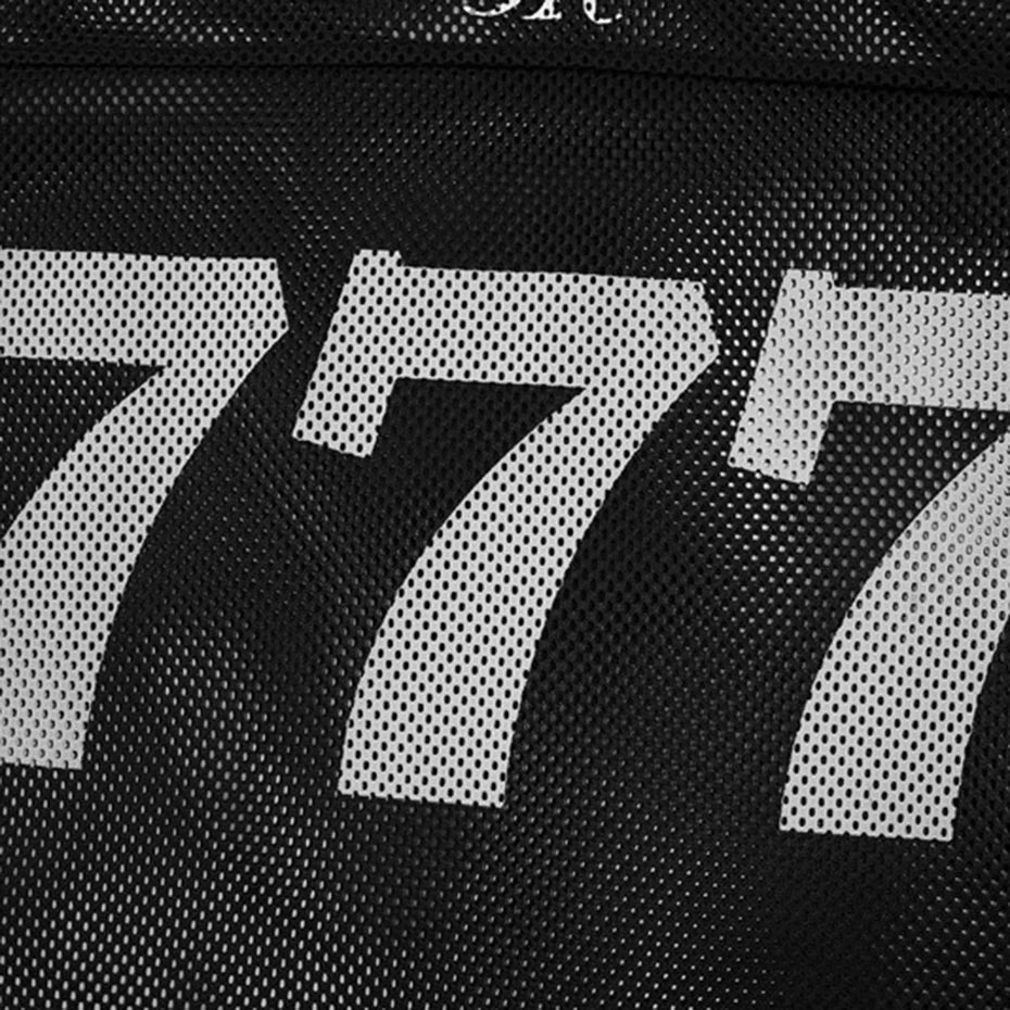Vintage Graphic Mesh Baggy Jersey — fabric close-up