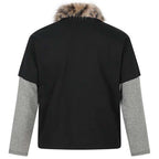 Fur Loose Long Sleeve Tee — front view