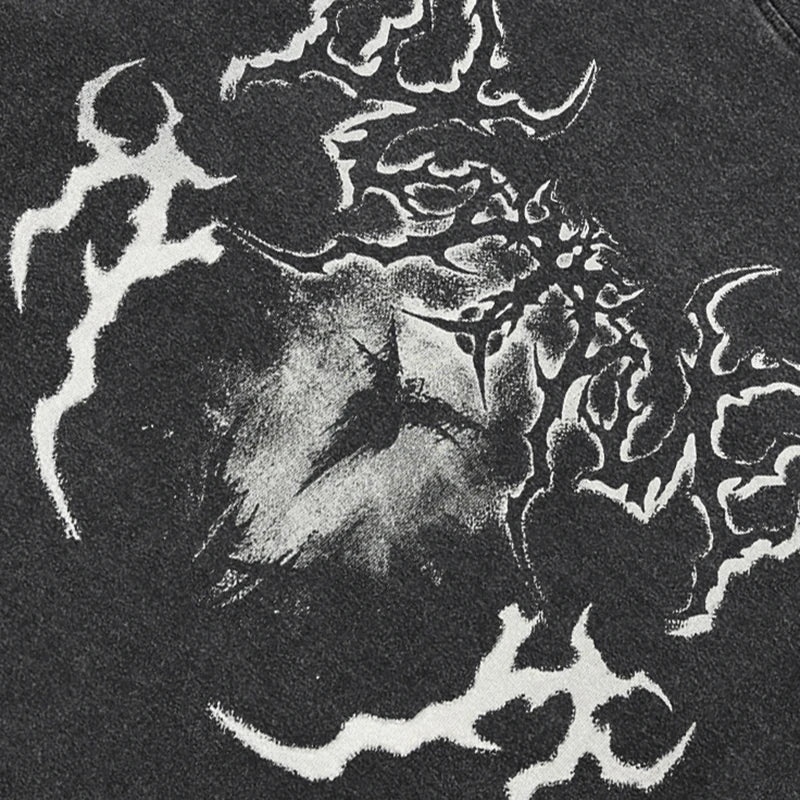 Black Devil Faded T-Shirt — back view