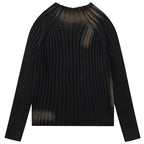 Y2K Tie Dye Knit Slim Sweater — detail shot