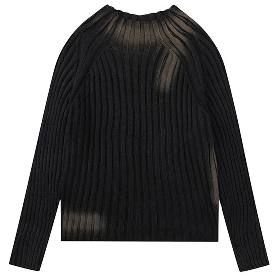 Y2K Tie Dye Knit Slim Sweater — detail shot