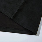 Vintage Graphic Suede Oversized T-Shirt — fabric close-up