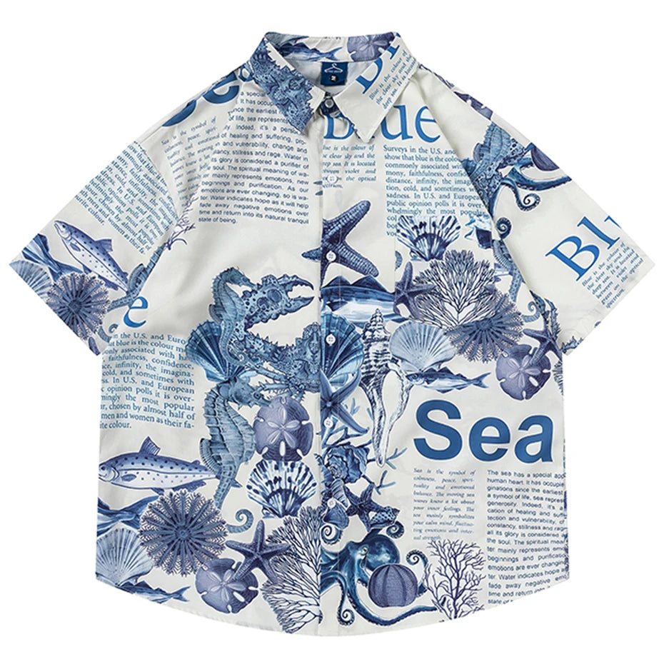 Letter Print Oversized Shirt — styling shot
