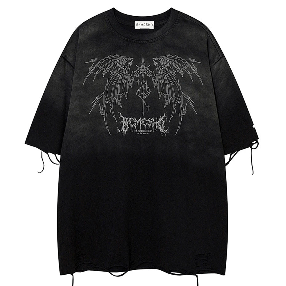 Y2K Vintage Graphic Oversized T-Shirt — back view