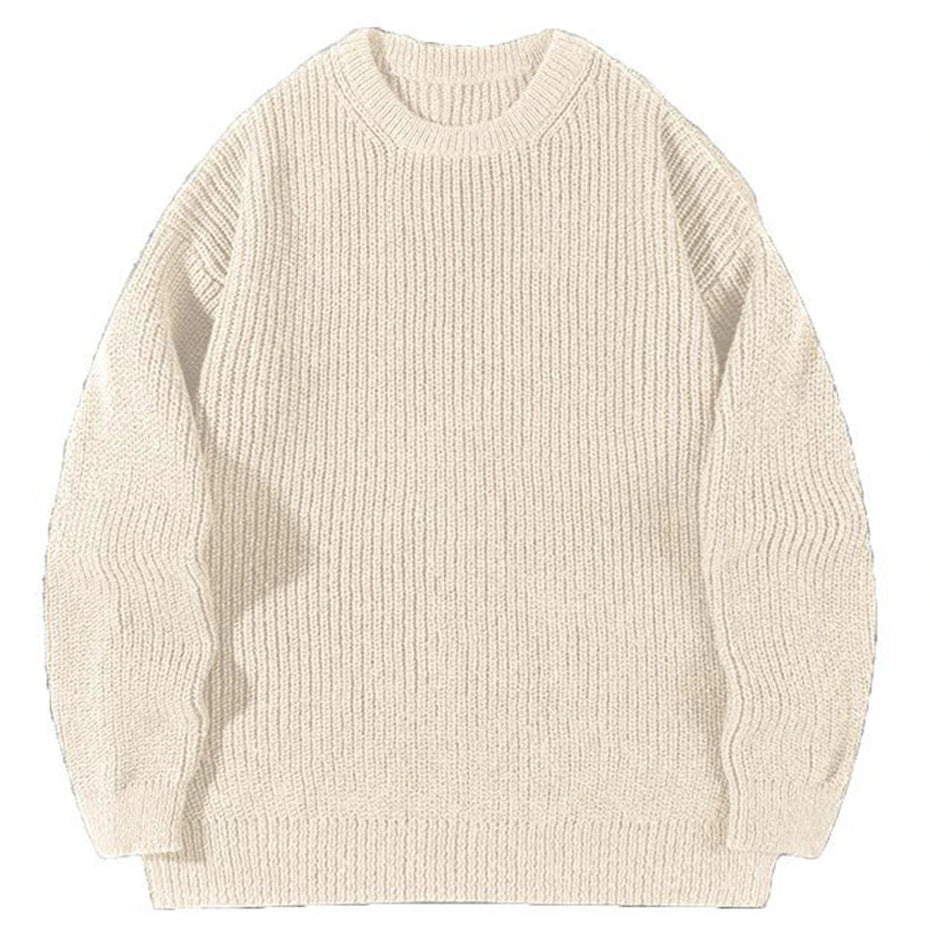 Y2K Black Knit Loose Sweater — back view