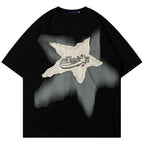 Y2K Star Spliced Oversized T-Shirt — styling shot