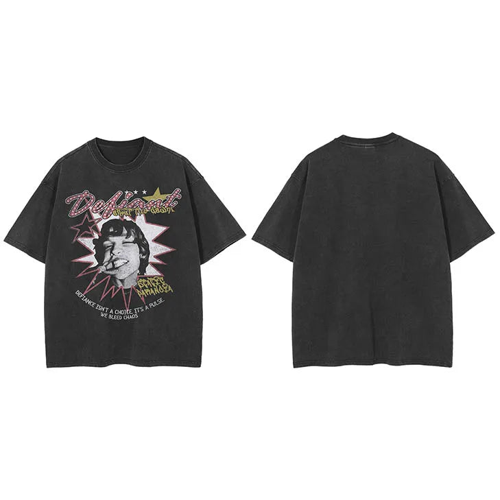 Retro Black Faded T-Shirt — styling shot