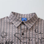 Shirts Vintage Cat Graphic Oversized Shirt — back view