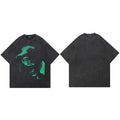 Black Face Washed T-Shirt — fit shot