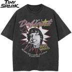 Retro Black Faded T-Shirt — front view