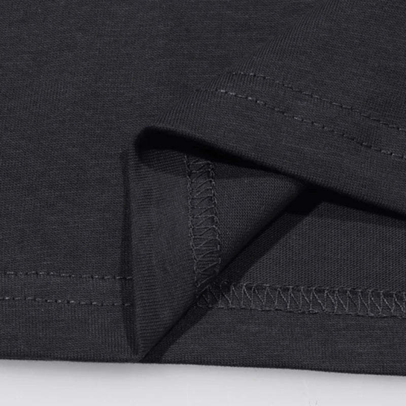 Grey Print T-Shirt — fit shot