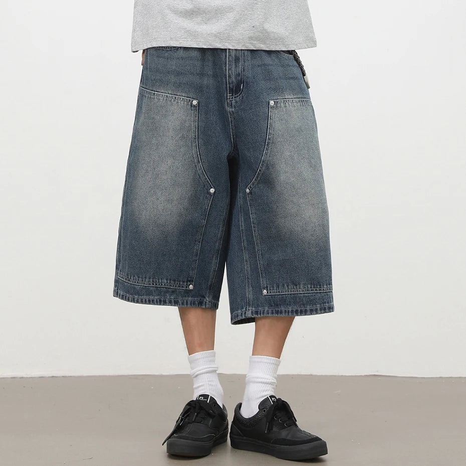 Jeans Vintage Loose Denim Shorts — detail shot