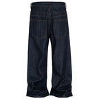 Black Denim Baggy Jeans — detail shot
