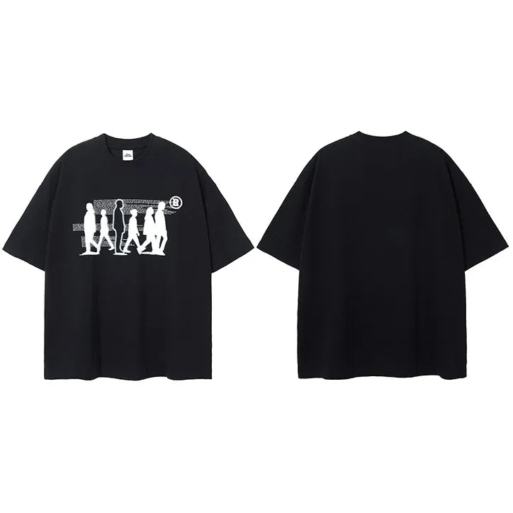 Black Shadow Graphic T-Shirt — side view