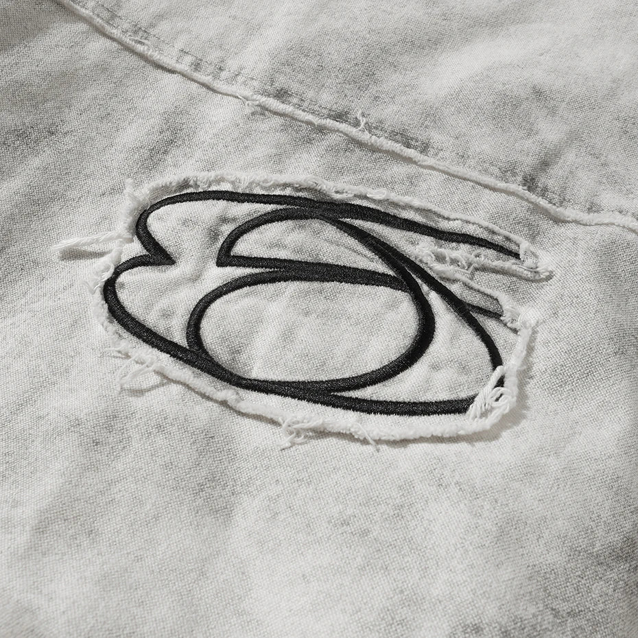 Vintage Hooded Oversized Puffer Jacket — fabric close-up