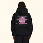 Print Black Graphic Hoodie — back view