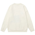 Sweaters Y2K Cat Graphic Knit Oversized Sweater — front view