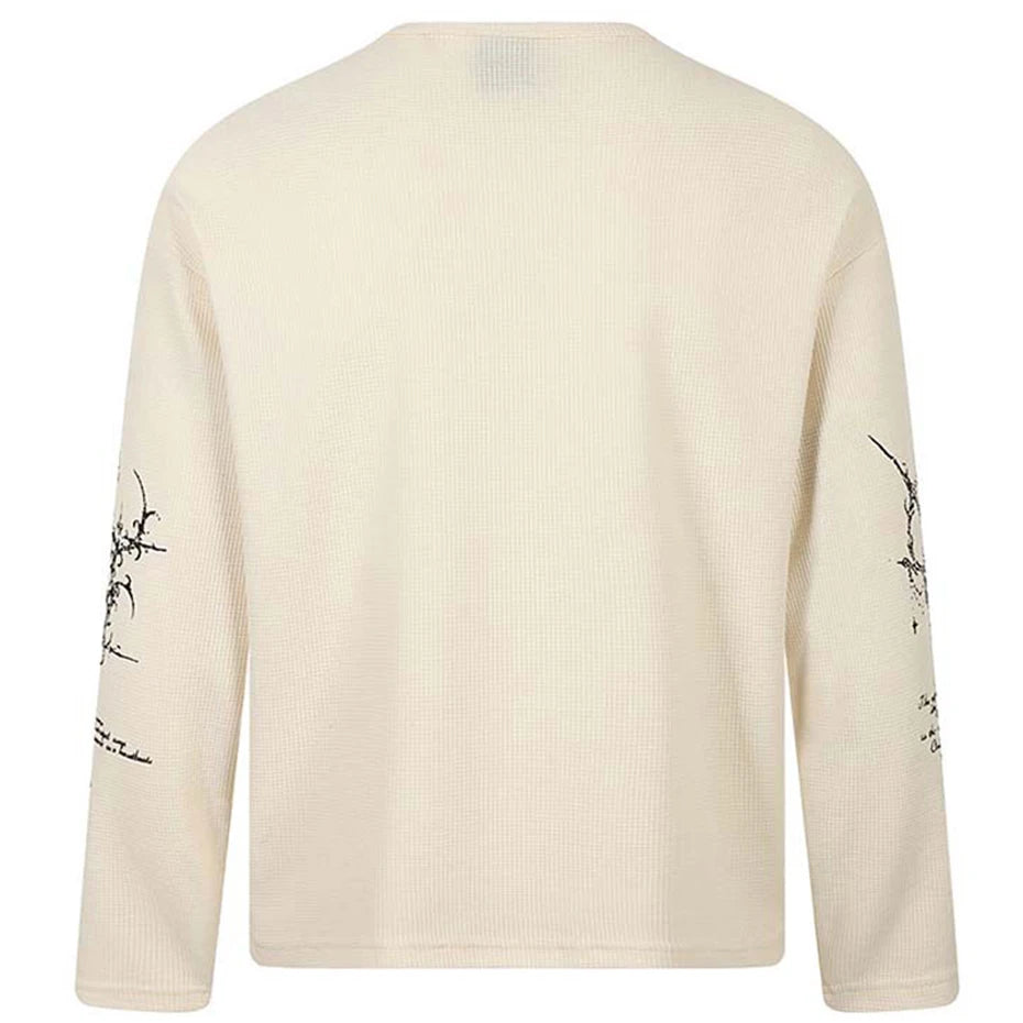 Vintage Black Oversized Long Sleeve Tee — front view