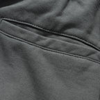 Black Zip Shorts — fabric close-up