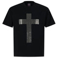 Y2K Black Cross Graphic Loose T-Shirt — styling shot