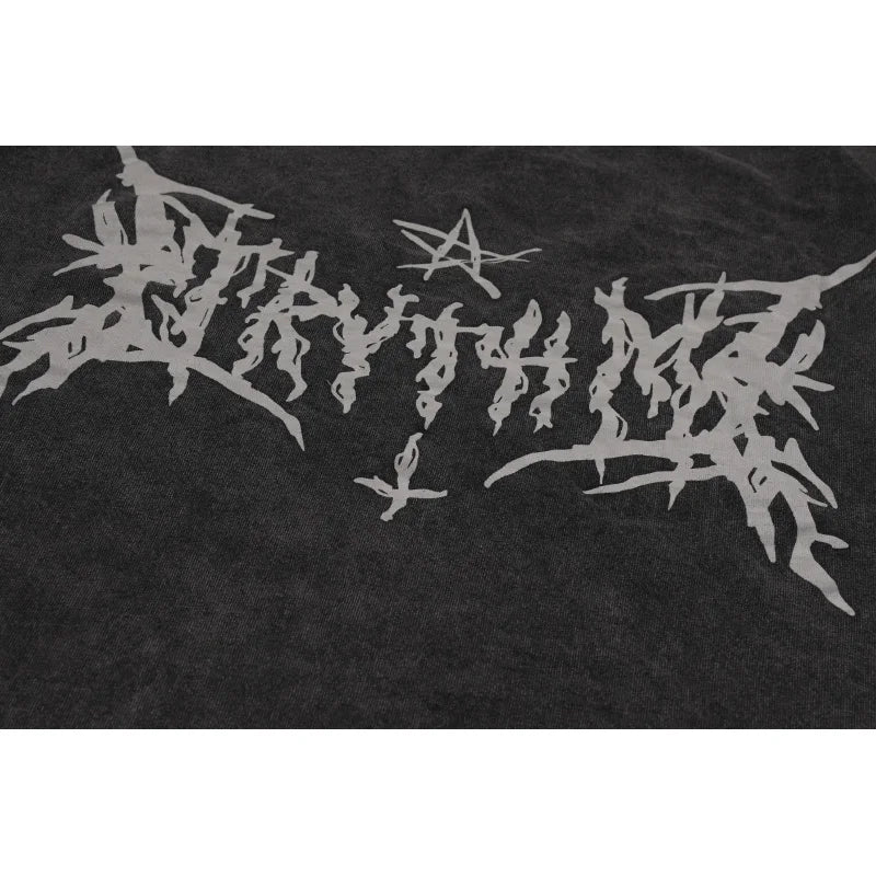 Grey Star Washed T-Shirt — front view