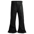 Black Print Denim Flare Jeans — styling shot
