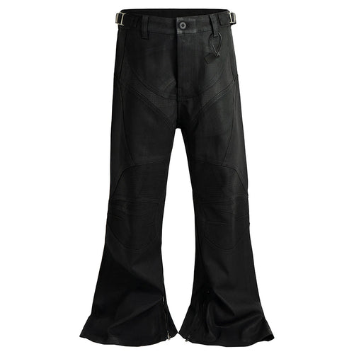 Black Print Denim Flare Jeans — styling shot