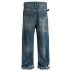 Vintage Ripped Denim Baggy Jeans — front view