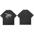 Ray Retro Black Washed T-Shirt — side view