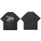 Ray Retro Black Washed T-Shirt — side view