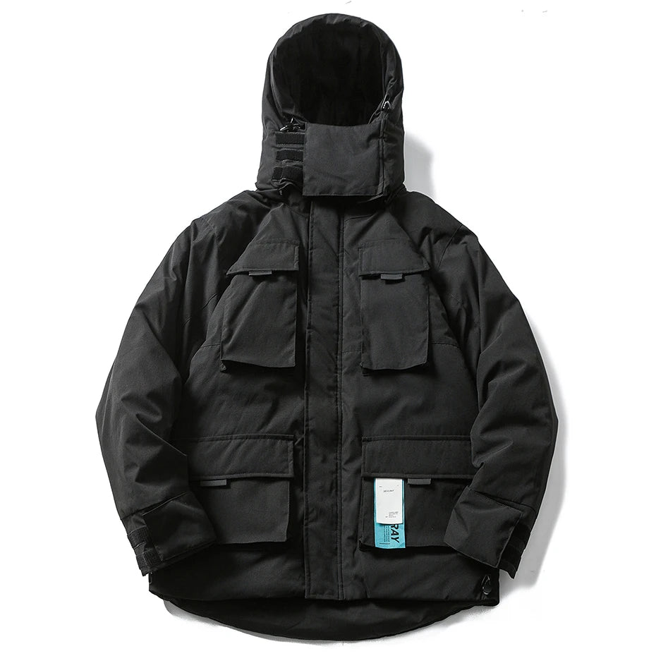 Mask Padded Puffer Jacket — back view
