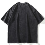 Vintage Eyes Print Oversized T-Shirt — front view